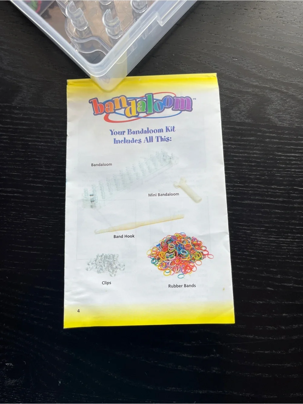Bandaloom Rubber Band Bracelet Making Kit Craft Set Organizer & Instructions